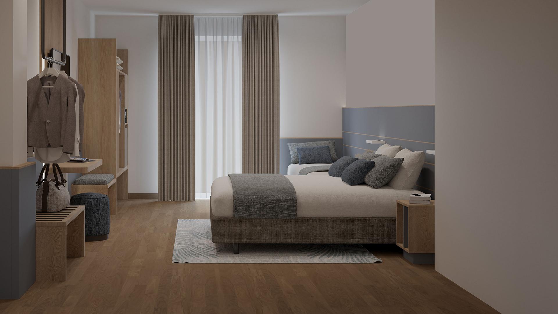Elegant, cozy room with neutral colors, relaxing ambiance.